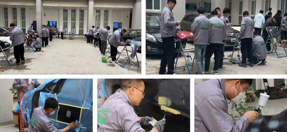 局部喷漆技术培训现场 2
